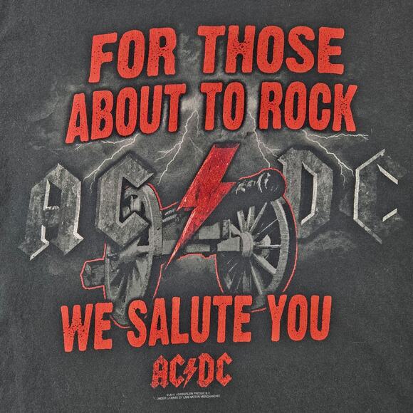 Anvil ACDC For Those About To Rock We Salute You Cannon Graphic size Medium 2011 - Picture 1 of 7